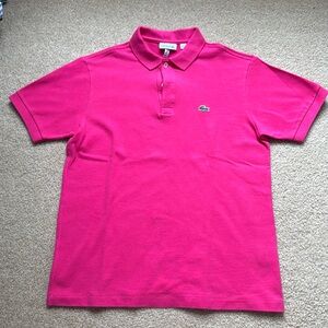 Lacoste boys pink polo. Size 16 but RUNS SMALL!